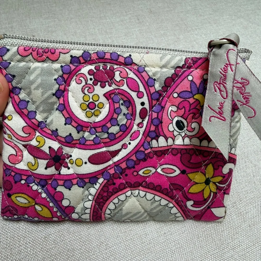 Vera Bradley Quilted Paisley Meets Plaid Small Wallet Pouch